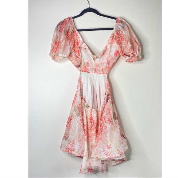 FLORAL MINI DRESS - Picture 3 of 5